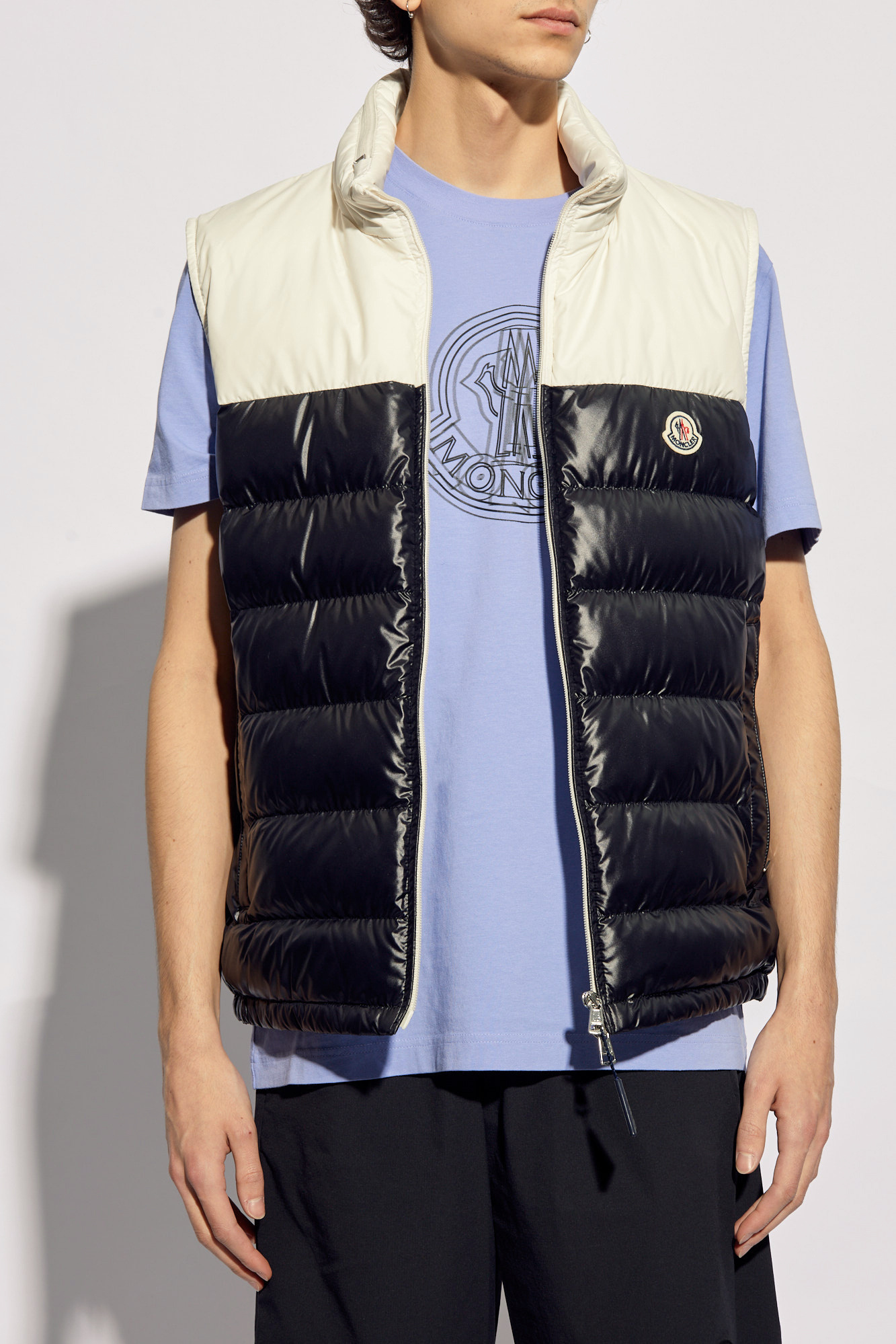 Navy blue 'Cerces' down vest Moncler - SchaferandweinerShops Botswana